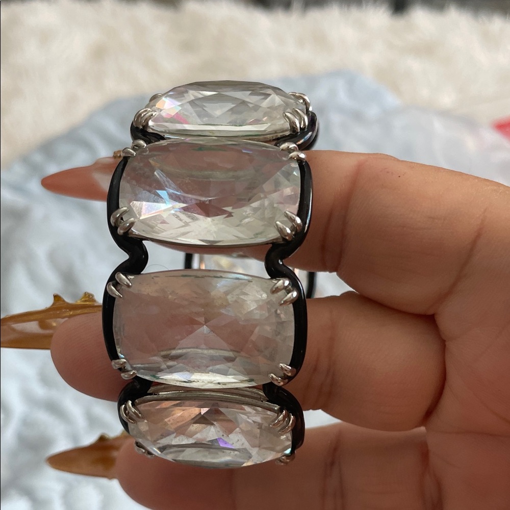 Swarovski Elegant Silver and Black Women's Bracelet